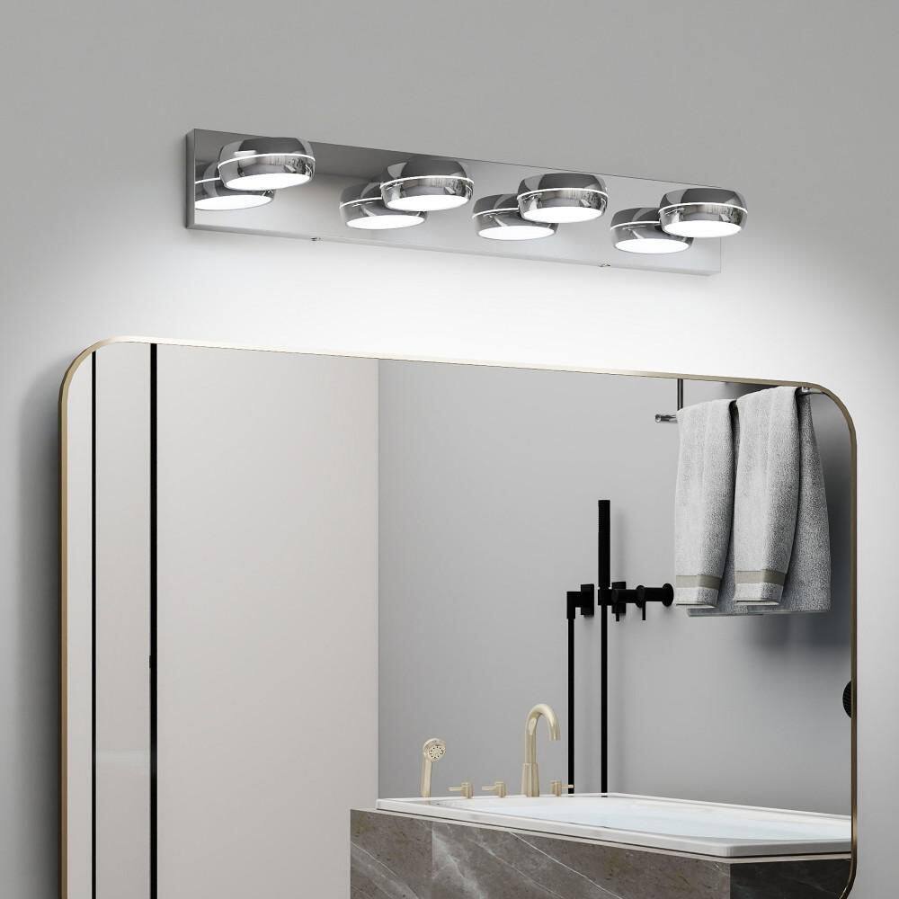 28 in. 4-Light Chrome LED Vanity Light price history on PriceWatchPro