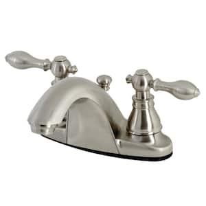 American Classic 4 in. Centerset Double Handle Bathroom Faucet in Brushed Nickel