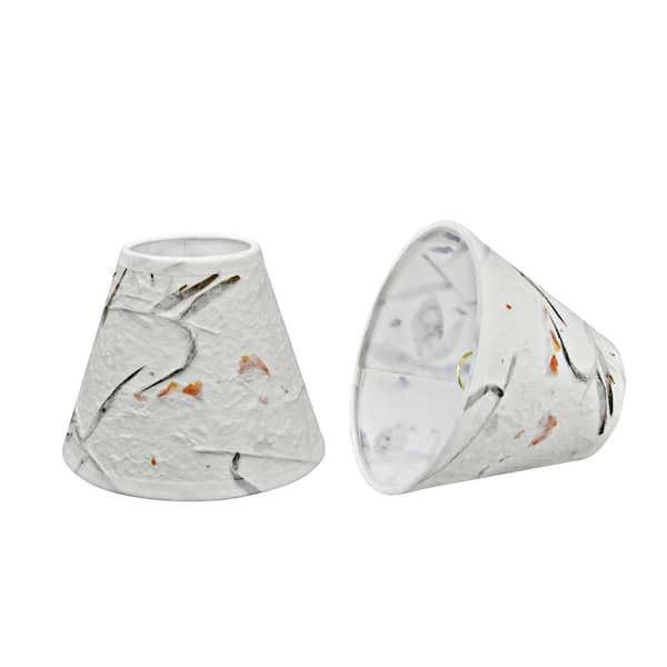 6 in. x 5 in. Off White Hardback Empire Lamp Shade (2-Pack)