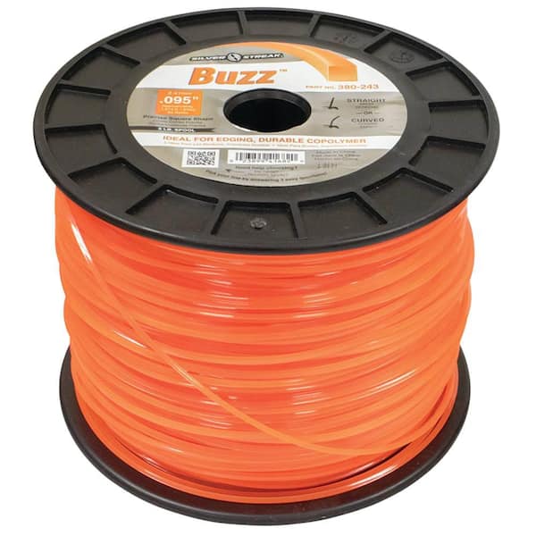 STENS 0.095 in. x 1214 ft. Buzz Trimmer Line, Orange 380-243 - The Home  Depot