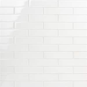 Contempo Super White 2 in. x 8 in. x 8mm Polished Glass Floor and Wall Tile (36 pieces 4 sq.ft./Box)