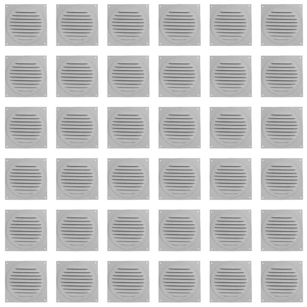 4 in. White Aluminum Round Soffit Vent (36-Pack)
