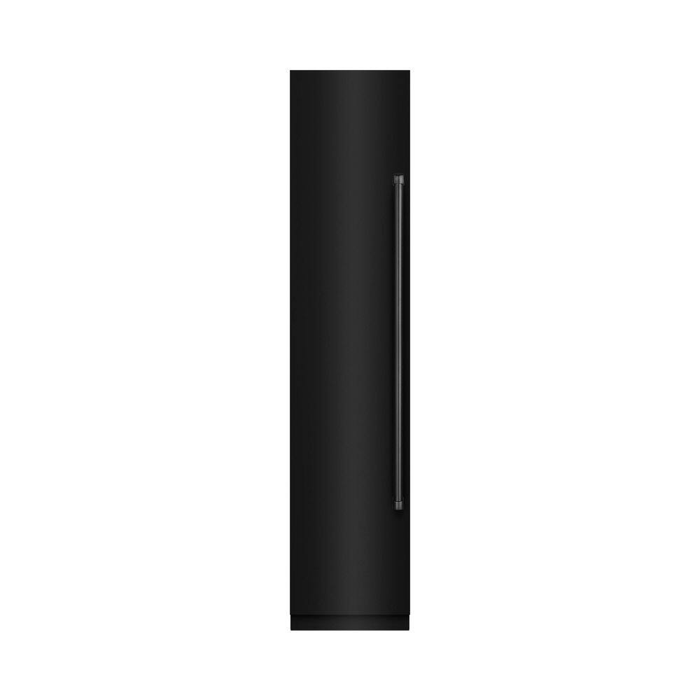18 in. 8.6 cu. ft. Left Hinge Upright Column Freezer in Black Stainless Steel with Graphite Gray Interior