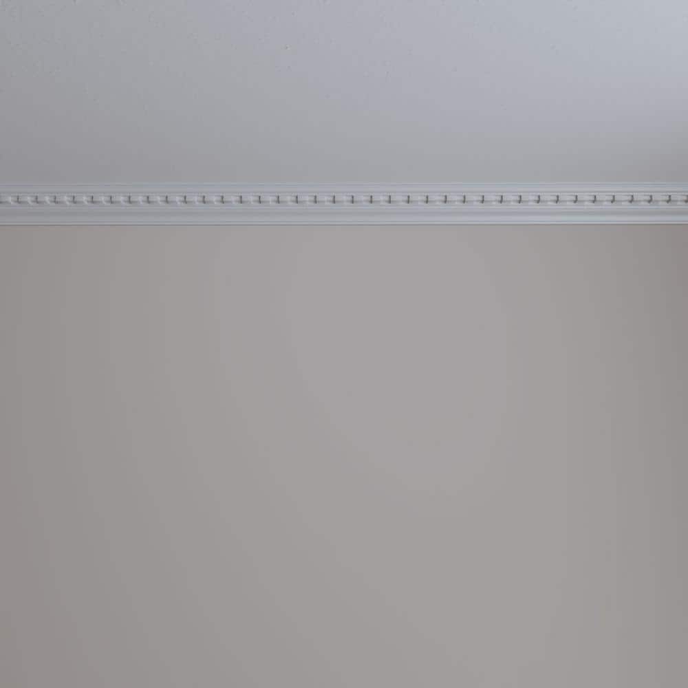 Primed White Polyurethane Geometric Crown Moulding Sample