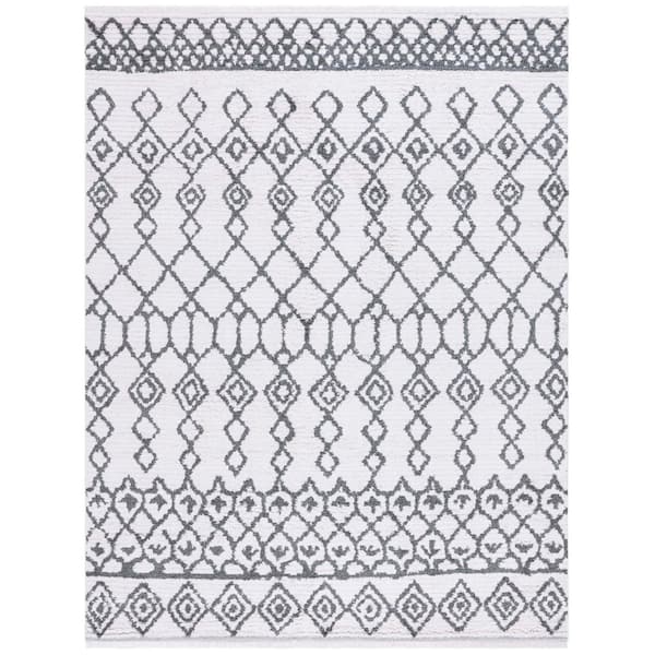 Augustine 8 ft. x 10 ft. Ivory/Gray Tribal Area Rug