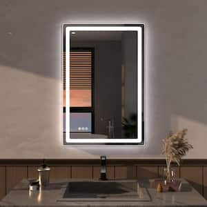 Niveous 24 in. W x 36 in. H Rectangular Frameless LED Wall Bathroom Vanity Mirror