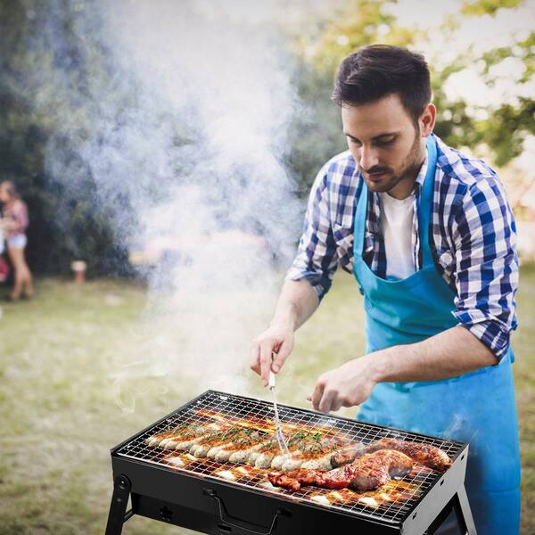 Portable Stainless Steel BBQ Grill Foldable Charcoal Grill Lightweight Barbecue Smoker Grill for Camping Picnics Garden Grilling Portable Stainless Steel BBQ Grill Foldable Charcoal Grill Lightweight Barbecue Smoker Grill for Camping Picnics Garden Grilling