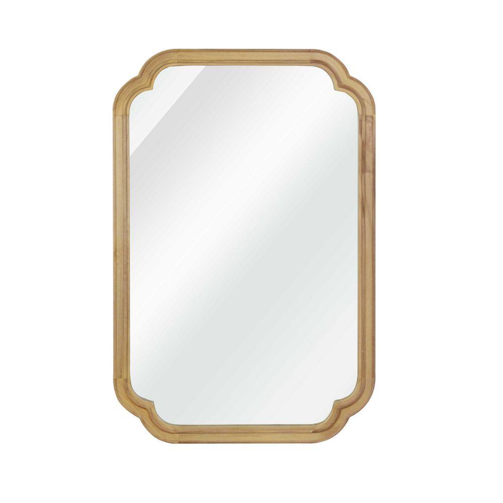 Natural Wood 24 in. W x 36 in. H Small Rectanngular Framed Decorative Wall Mount Bathroom Vanity Mirror price history on PriceWatchPro