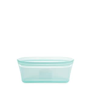 4 oz. Teal Reusable Silicone Snack Bag Zippered Storage Container