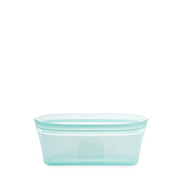 Zip Top 4 oz. Teal Reusable Silicone Snack Bag Zippered Storage Container