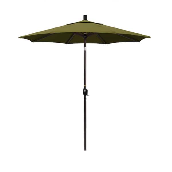California Umbrella 7-1/2 ft. Aluminum Push Tilt Patio Market Umbrella in Palm Pacifica