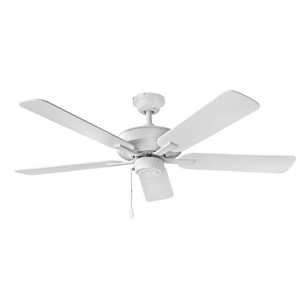 Hinkley Metro 52 in. 3-Speed Indoor/Outdoor Dual Mount Ceiling Fan, Chalk White