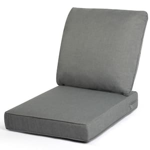 24 in. W x 22 in. H Outdoor Lounge Chair Replacement Cushion in Dark Gray