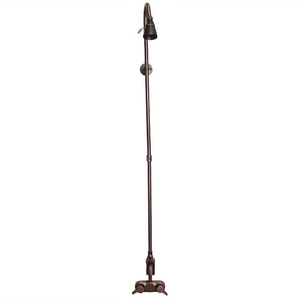 Barclay Products 2-Handle Claw Foot Tub Faucet without Hand Shower with Code Spout, Riser and Showerhead in Oil Rubbed Bronze