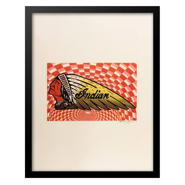 VENICE BEACH Collections Vintage Indian Head Dress by Fairchild Paris 1-Piece Framed Graphic Print Abstract Poster Art Print 18 in. x 14 in.