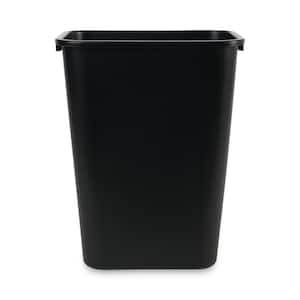 10.25 Gal. Black Soft-Sided Plastic Household Trash Can