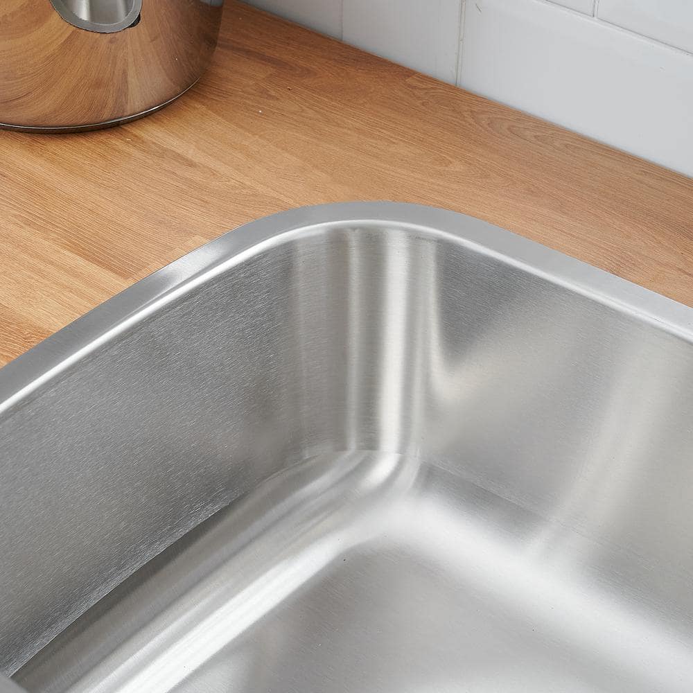 23 Inch Brushed Stainless Steel Single Bowl Drop-In Kitchen Sink