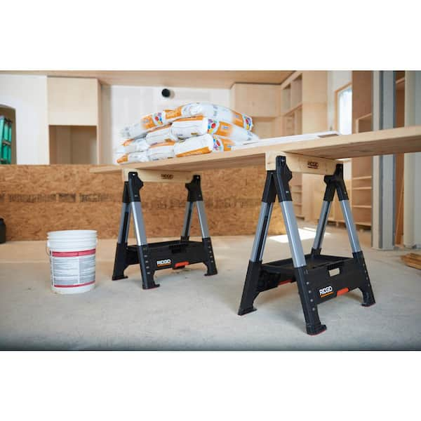 Ridgid shop adjustable sawhorse