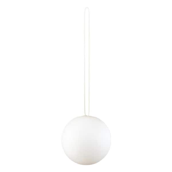 Hampton Bay 12 in. RGB LED Rechargeable Ball Outdoor Hanging Lantern