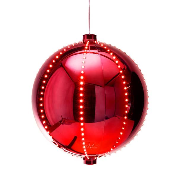 Alpine Corporation 13 in. Tall Large Hanging Christmas Ball