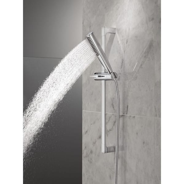 FeatherRain Spray with Slide Bar 1-Spray Wall Mount Handheld Shower Head 1.75 GPM in Lumicoat Chrome