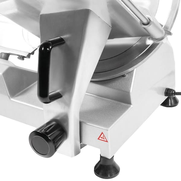 Barton 320-Watts Commercial Stainless Steel Semi-Automatic Electric Meat Slicer with 12 in. Blade and Built-in Sharpener