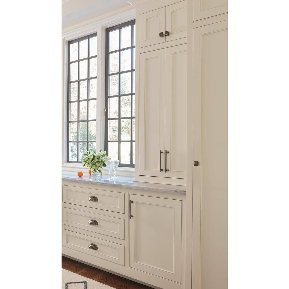 Satin Nickel 3-3/4 Inch Modern Industrial Cabinet Pull