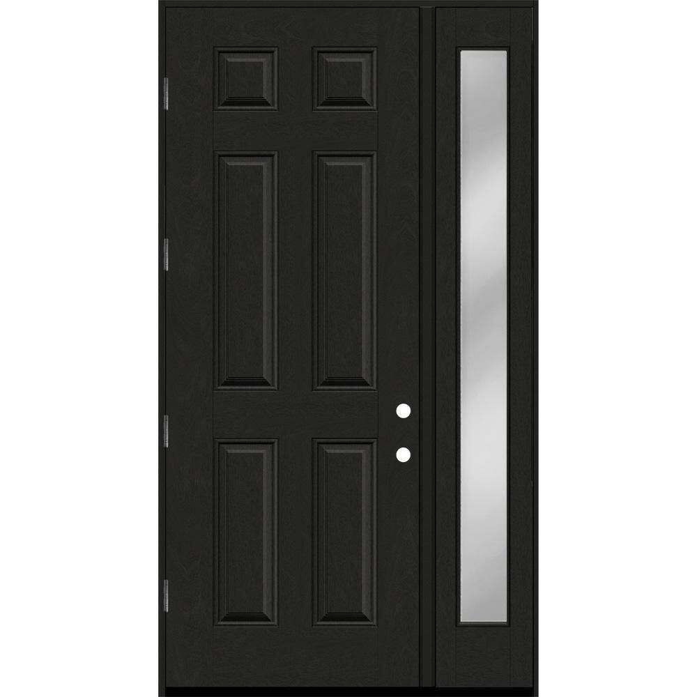 Regency 51 in. x 96 in. 6 Panel RHOS Onyx Stain Mahogany Fiberglass Prehung Front Door w/Clear 12 in. SL 4-9/16 price history on PriceWatchPro