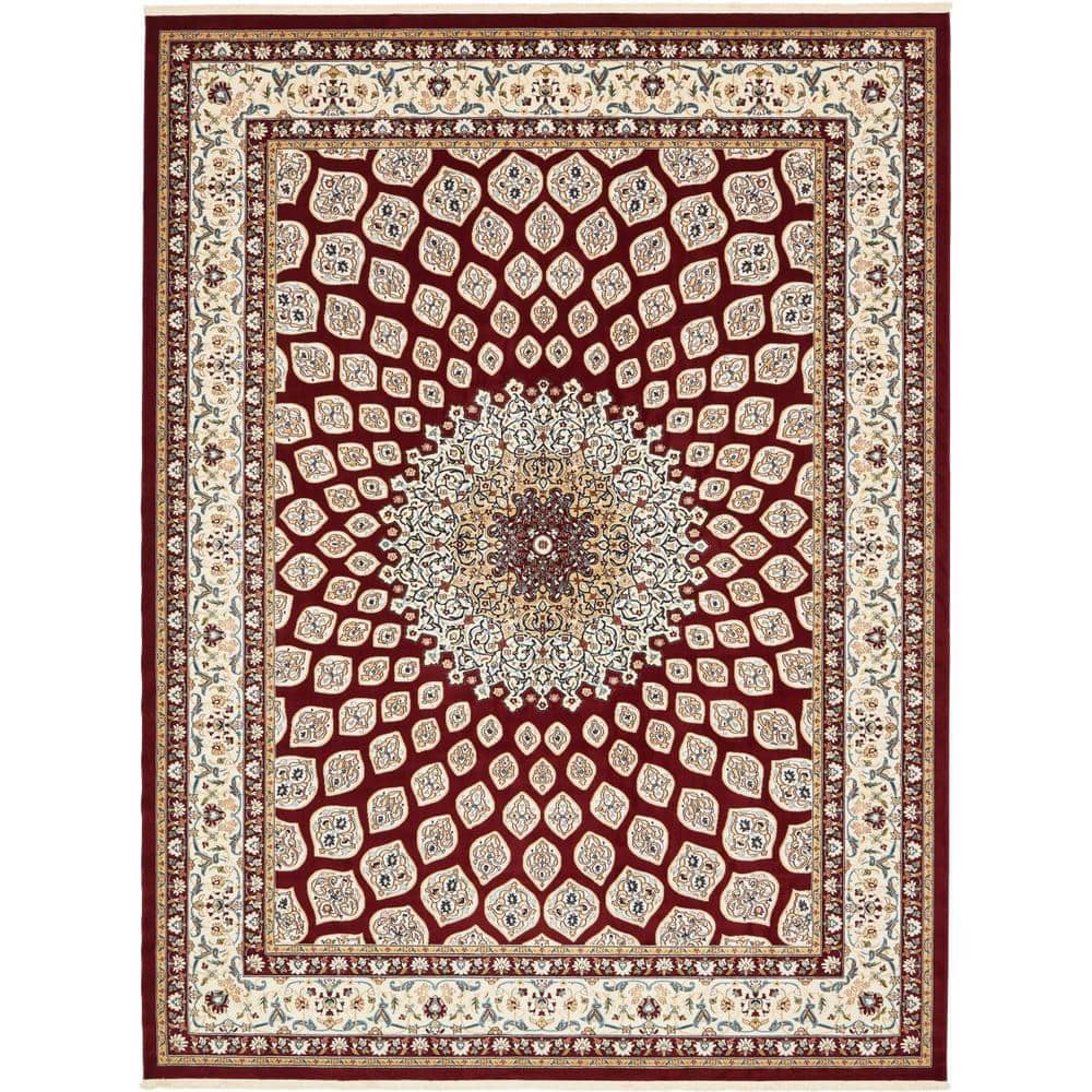 Unique Loom Narenj Nottingham Burgundy 10' 0 x 13' 0 Area Rug 3135828