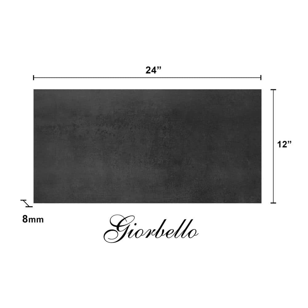 Melange Black Matte Porcelain Large Format Floor and Wall Tile