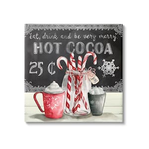 Cocoa and Candy Canes by Carol Robinson 1-Piece Unframed Graphic Print Food Poster Art Print 17 in. x 17 in.
