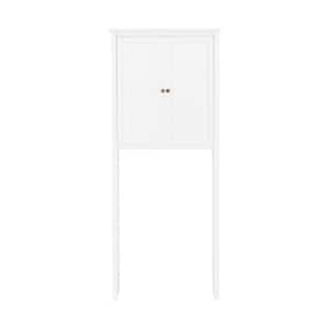 Dover 27 in. W Over Toilet Hutch Space Saver with 2-Doors in White