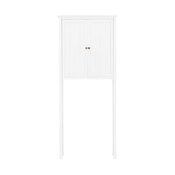 Dover White 27 W Bathroom Shelf with 2 Towel Rods