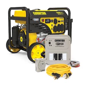 11,500/9,200-Watt Electric Start Gas Powered Portable Generator with 50A Transfer Switch