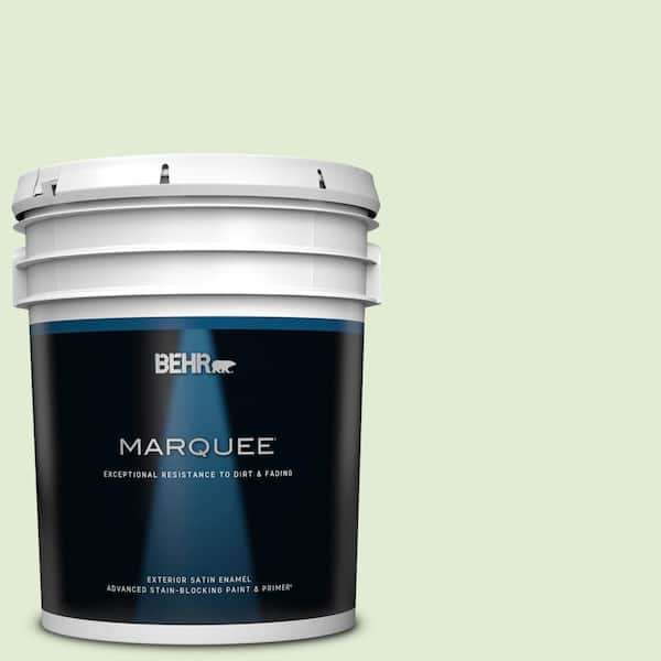 BEHR MARQUEE 5 gal. #P380-2 Misted Fern Satin Enamel Exterior Paint & Primer