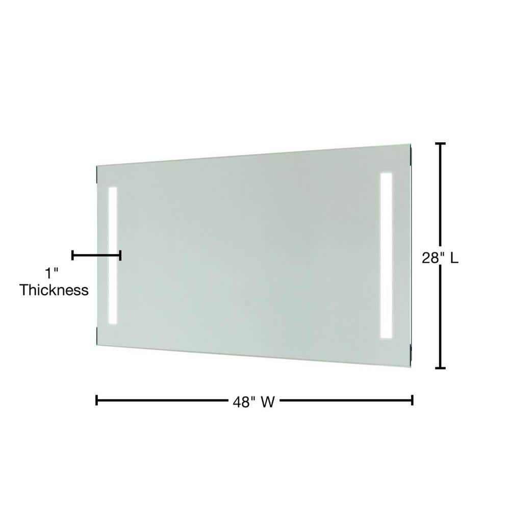 Rectangular Frameless LED Bathroom Vanity Mirror with Sensor Switch