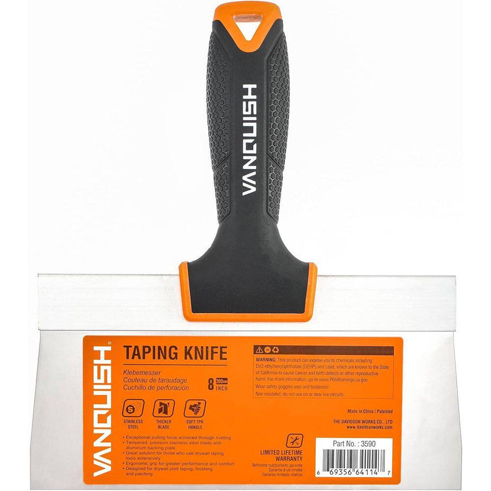 8 in. Stainless Steel Drywall Taping Knife with Flexible Blade and Soft Grip Handle price history on PriceWatchPro