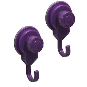 Purple Bath, Kitchen, Home Strong Hold Suction Hooks (Set of 2)