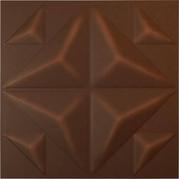 Ekena Millwork 19 5/8 in. x 19 5/8 in. Crystal EnduraWall Decorative 3D Wall Panel, Aged Metallic Rust (Covers 2.67 Sq. Ft.)