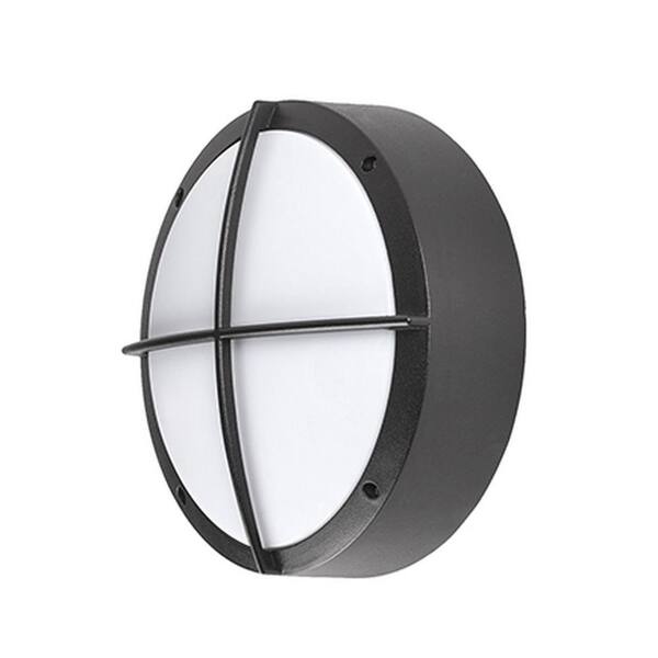 Radionic Hi Tech Oswego Black Outdoor Integrated LED Wall Mount Sconce