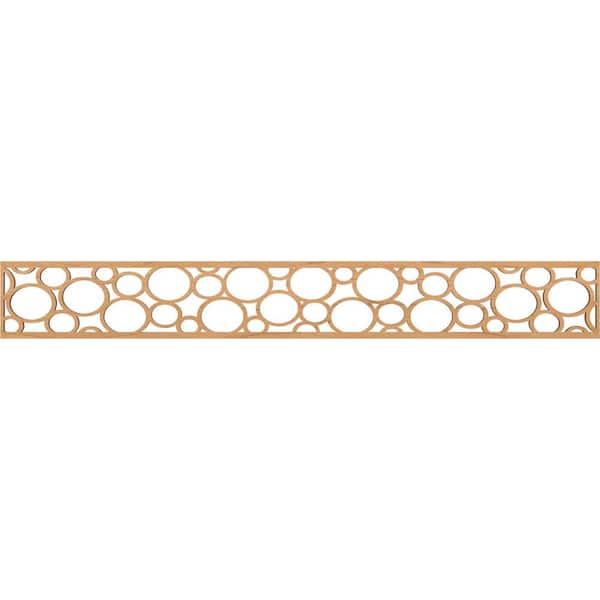 Ekena Millwork Hemingway Fretwork 0.25 in. D x 46.5 in. W x 6 in. L Maple Wood Panel Moulding
