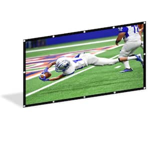 170 in. Foldable PVC Projector Screen 16:9 HD Anti-Crease Portable Indoor/Outdoor Movies Projection Screen