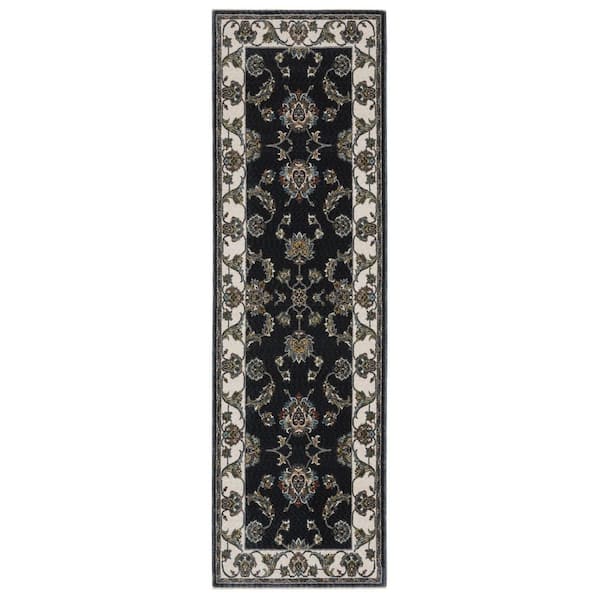 2 ft. x 8 ft. Multi-Colored Oriental Washable Area Rug
