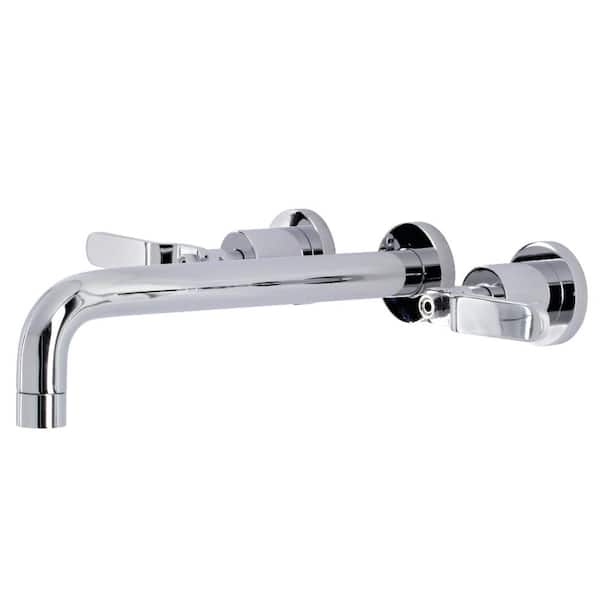 Kingston Brass Whitaker 2-Handle Wall Mount Roman Tub Faucet in. Polished Chrome