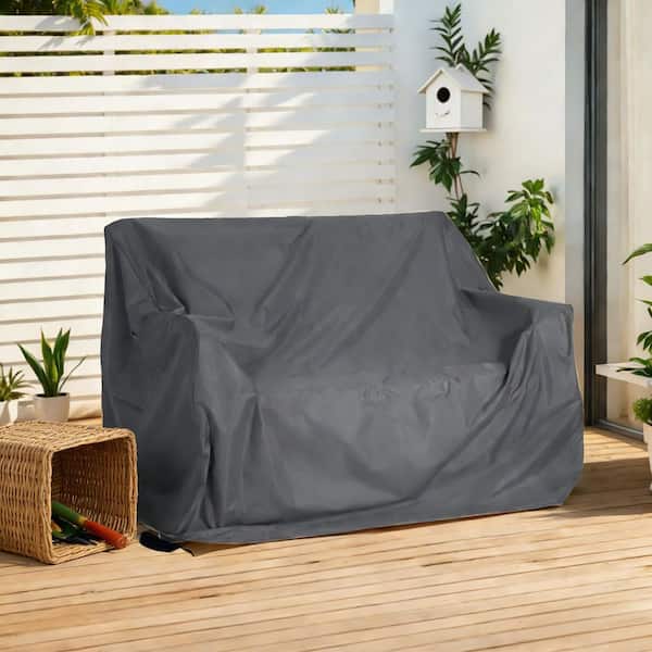 テーブル・チェア・ハンモック NEIGHBORHOOD SOFA COVER 60 in. W x 36 in. D x 35 in. H Dark Gray Outdoor Loveseat Sofa