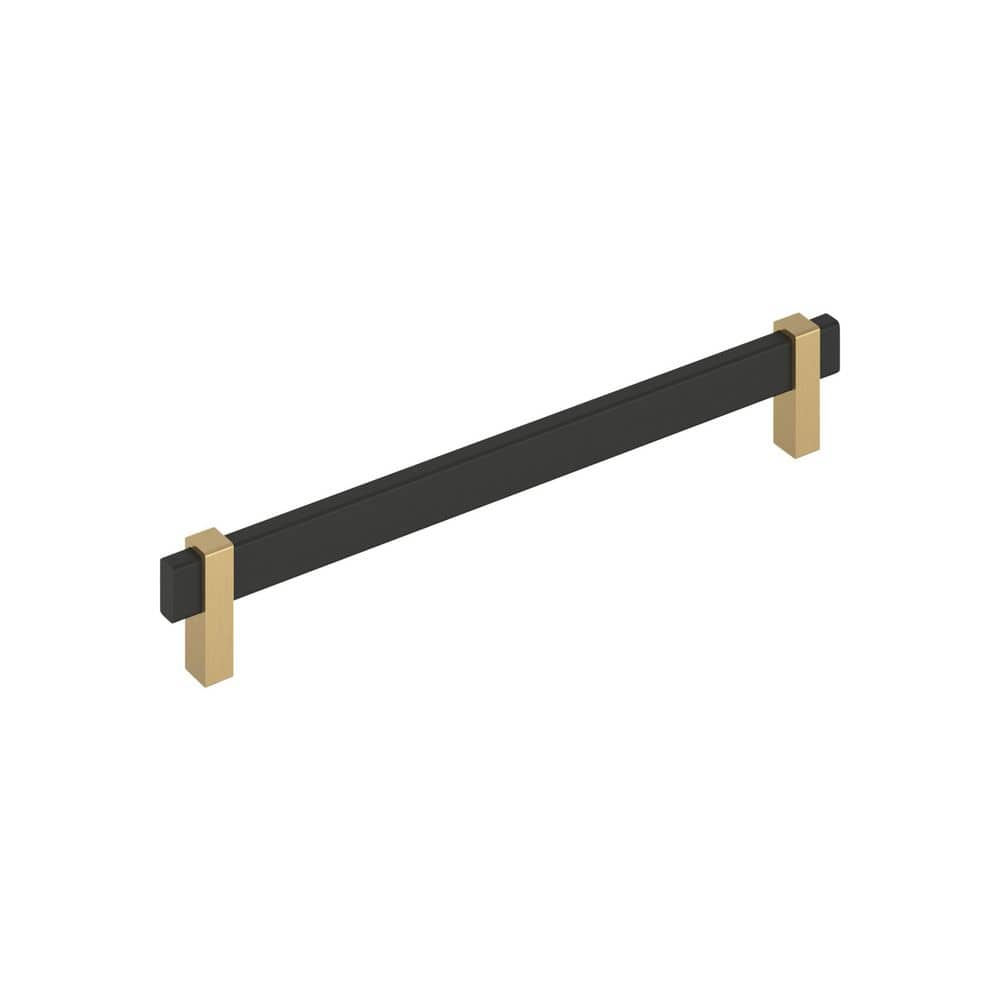 Mulino 8-13/16 in. (224mm) Center-to-Center Modern Matte Black/Champagne Bronze Bar Cabinet Pull price history on PriceWatchPro