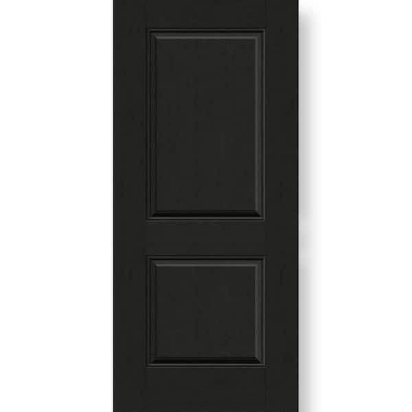 Regency 36 in. x 80 in. Universal Handing 2P Squaretop Onyx Stain Fiberglass Front Door Slab