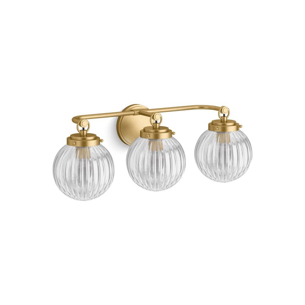 Embra By Studio McGee Three-Light Brushed Moderne Brass Wall Sconce price history on PriceWatchPro