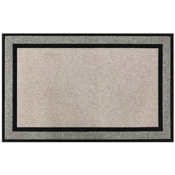 StyleWell Racetrack Gray 30 in. x 47 in. Rubber Door Mat