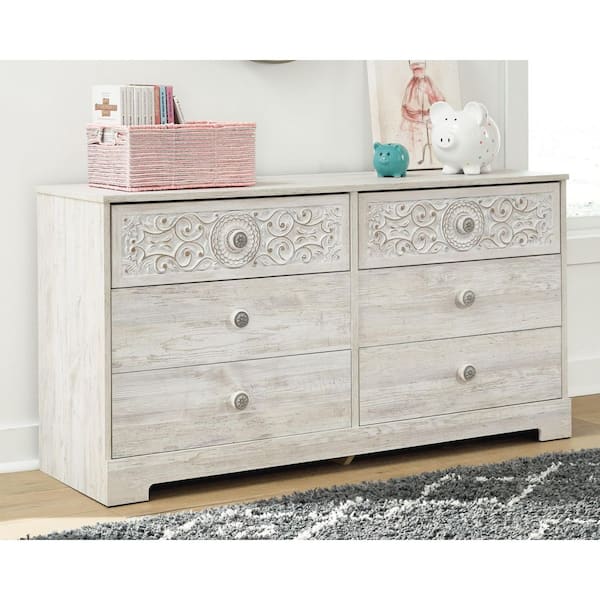 Signature DESIGN BY ASHLEY Paxberry Gray 6 Drawers 53 in. Dresser